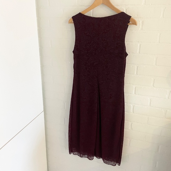 Vintage 90s Y2K Velvet Midi Dress Burnout Bodycon Empire Waist L Le Château - Picture 8 of 13